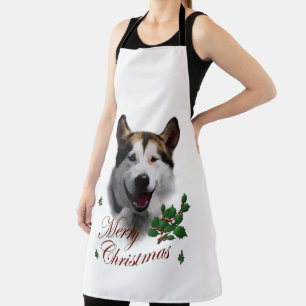 Tablier Cadeaux de Noël pour Malamute d'Alaska