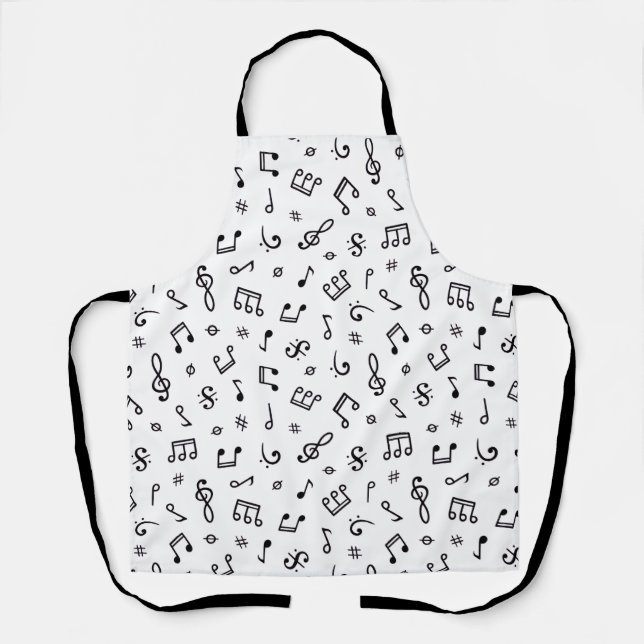 Tablier Cadeaux de note de musique musicien professeur de  (Recto)