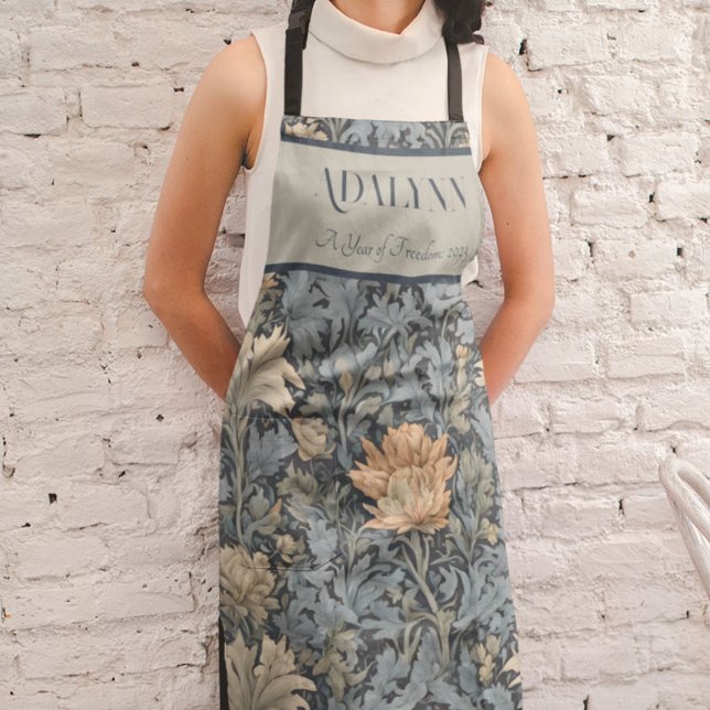 Tablier Cadeaux de retraite Graceful Retro Flowers pour ma (Graceful Retro Flowers Retirement Gifts for Mom)