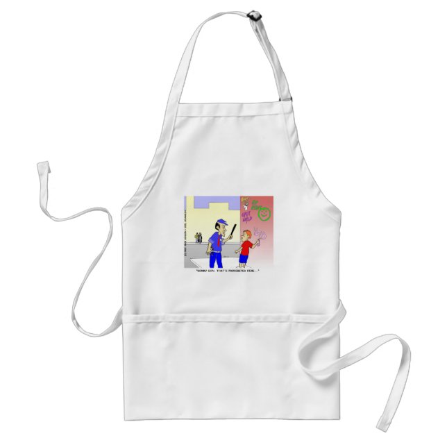 Tablier Cadeaux et T-shirts de dessin animé drôle de polic (Devant)