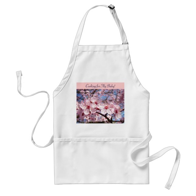 Tablier Cadeaux Fleurs Roses pour Cuisiner pour Mo (Devant)