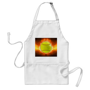Tablier Cadeaux gays artistiques de Softball en feu de Sli