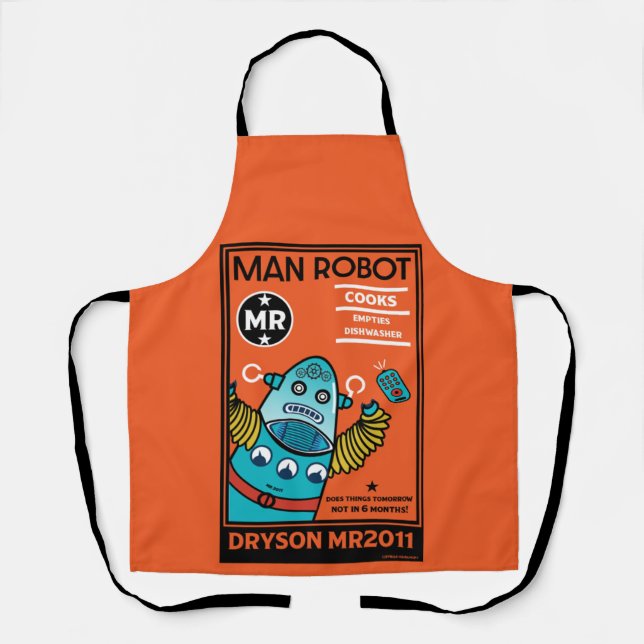Tablier Cadeaux Robot Pour Anniversaire Ou Mariage Apron (Recto)