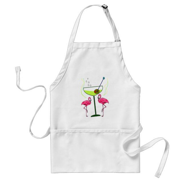 Tablier Cadeaux tropicaux d'art de Flamant rose (Devant)