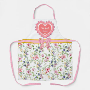 Tablier Cadre de cœur floral élégant : pour chaque occasio