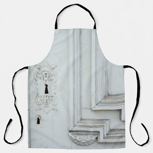 Tablier Cadre en bois blanc (Recto)