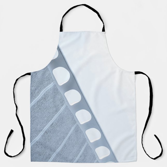 Tablier Cadre en métal noir et blanc (Recto)