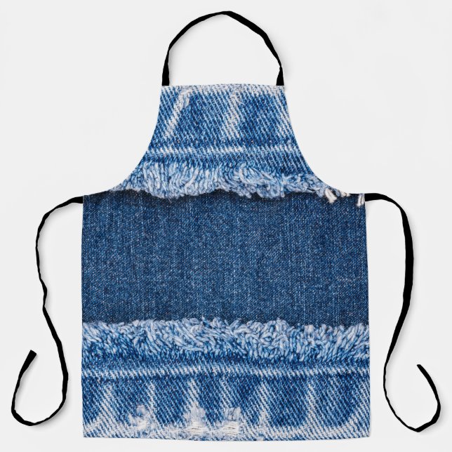Tablier Cadre en tissu à deux tons blanchis (Recto)