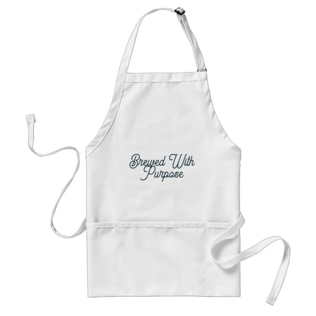 Tablier Café Blanc « Brewed With Purpose » (Devant)