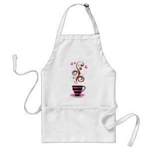 Tablier Café, Café Arabica, Café Noir, Coeurs