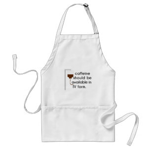 Tablier caféine en IV, humour d'infirmière