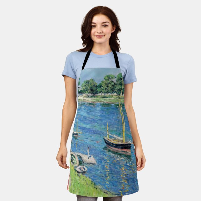 Tablier Caillebotte - Seine à Argenteuil, Bateaux à l'ancr (Porté)