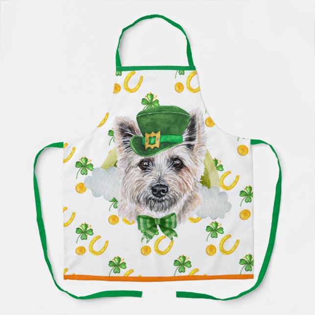 Tablier Cairn Terrier Décoration de vacances Saint-Patrick (Recto)
