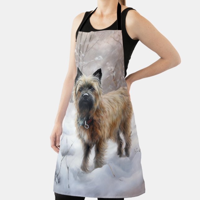 Tablier Cairn Terrier Laissez tomber la neige Noël (Insitu)