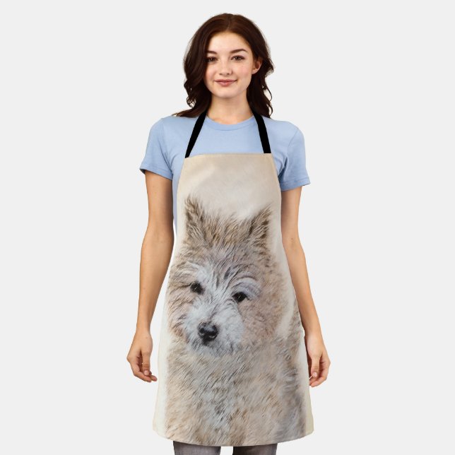 Tablier Cairn Terrier Peinture Chiot - Art Chien original (Porté)