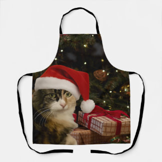 Tablier Calico Santa Kitty Apron