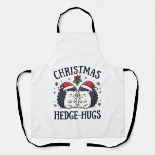 Tablier Câlins de Noël au hérisson Mignon design de vacanc