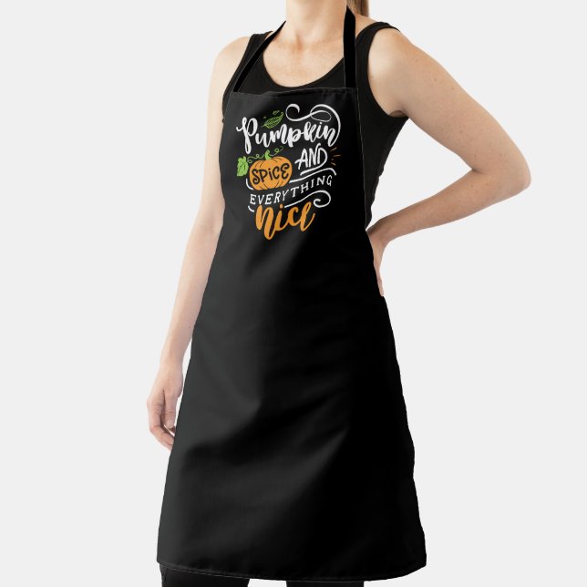 Tablier Calligraphie Citrouille épices et tout Nice (Insitu)