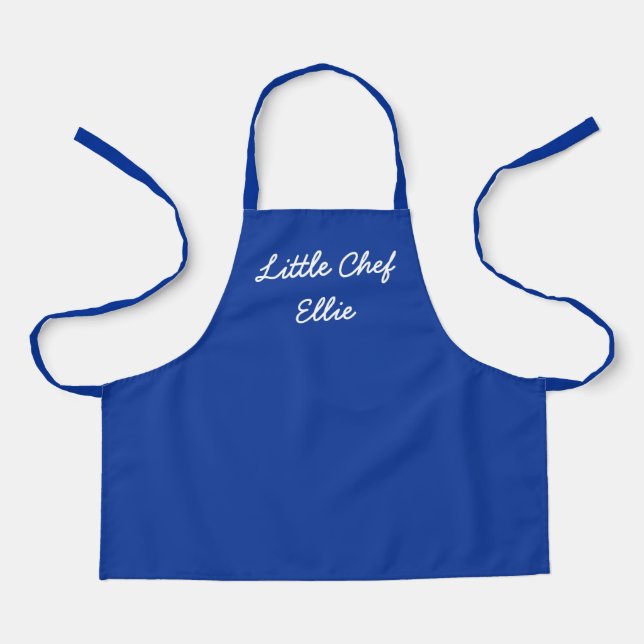 Tablier Calligraphie personnalisée simple Petit chef (Recto)