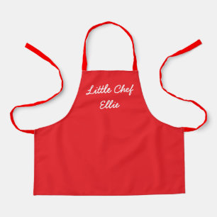 Tablier Calligraphie personnalisée simple Petit chef