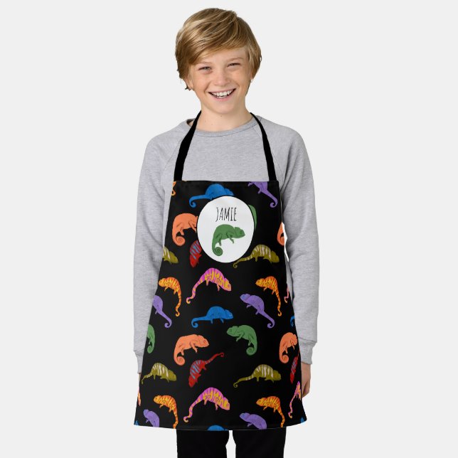 Tablier Caméléons Reptiles Colorés Lézards Enfants  (Porté)