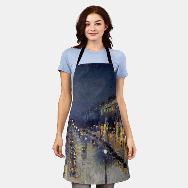 Tablier Camille Pissarro - Boulevard Montmartre en nuit (Porté)