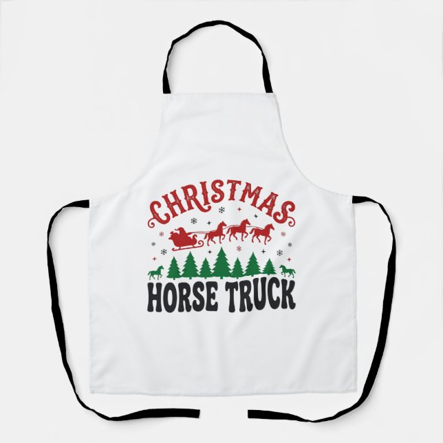 Tablier Camion à chevaux de Noël Santa Sleigh Design Weste (Recto)