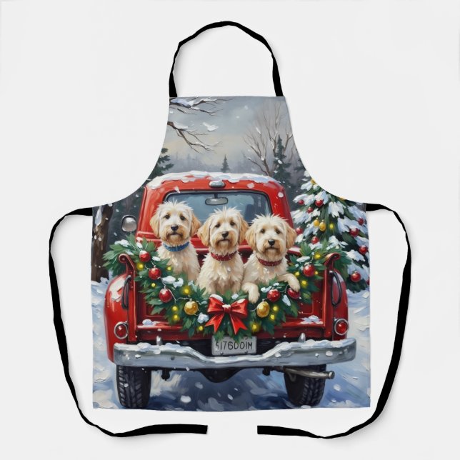 Tablier Camionnette Rouge de Noël Maltais Férié (Recto)