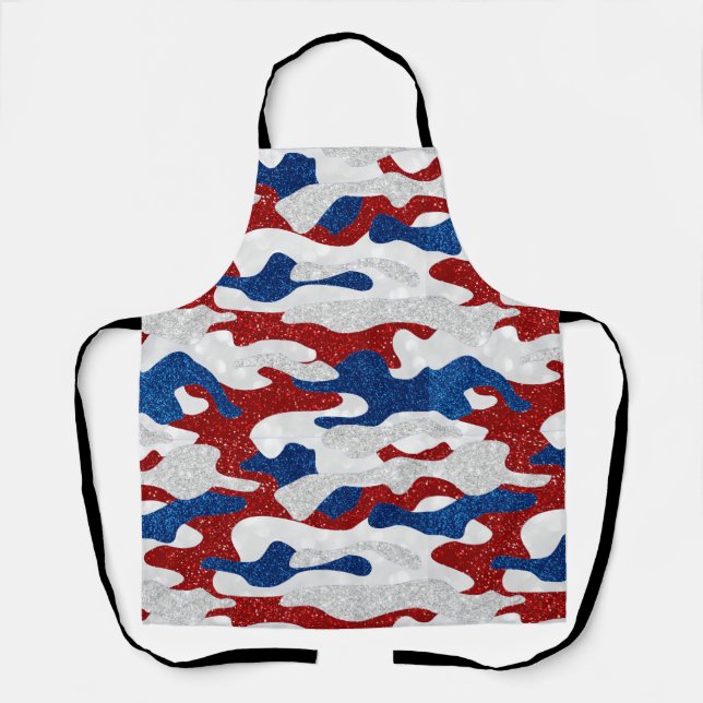 Tablier Camo américain paillettes 4 juillet (Recto)