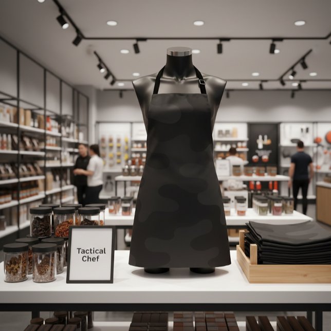 Tablier Camo élégant Noir foncé profond Tons Charbon Moder (Créateur téléchargé)