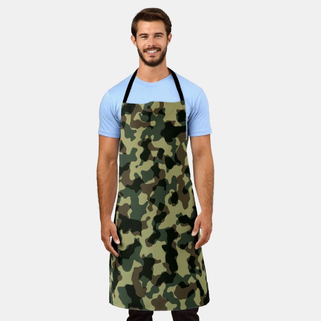 Tablier Camo Grill Apron - Personnalisé Cadeau Papa/Maman  (Porté)