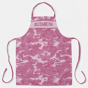 Tablier Camo rose personnalisé