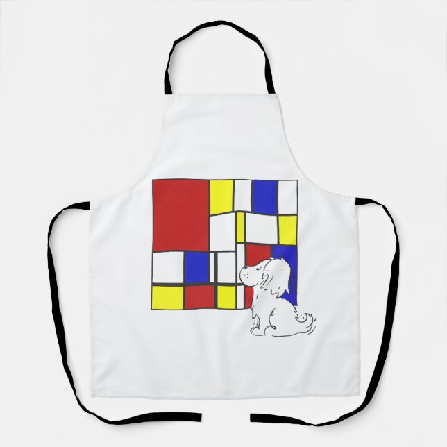 Tablier Camomille Inspirée de Mondrian (Recto)