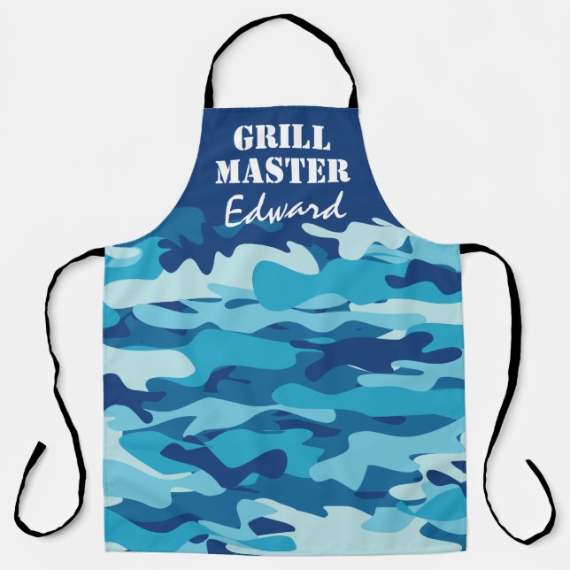 Tablier Camouflage camouflage de l'armée bleue grillmaster (Recto)