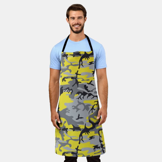 Tablier Camouflage jaune et gris, Militaire, Armée (Porté)