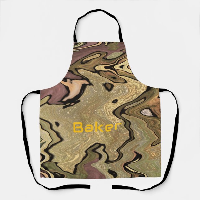 Tablier Camouflage kaki personnaliser Cook Baker (Recto)