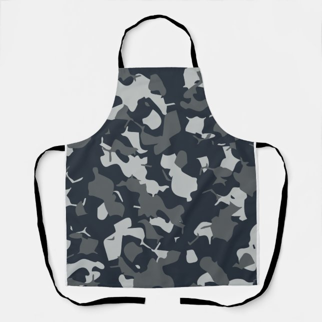 Tablier Camouflage militaire américain Camo gris Motif san (Recto)