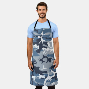 Tablier Camouflage neige hivernale bleue, Militaire, Armée