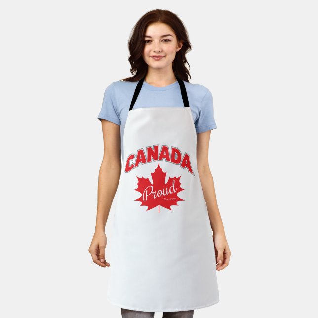 Tablier "Canada Fier Est. 1867" Avec Graphique Feuille D'É (Porté)