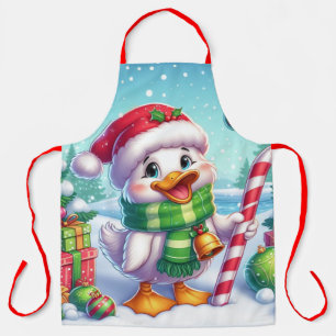 Tablier Canard de Noël coloré mignon