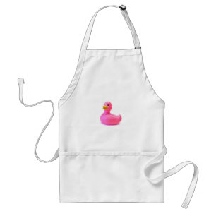 Tablier Canard en caoutchouc rose