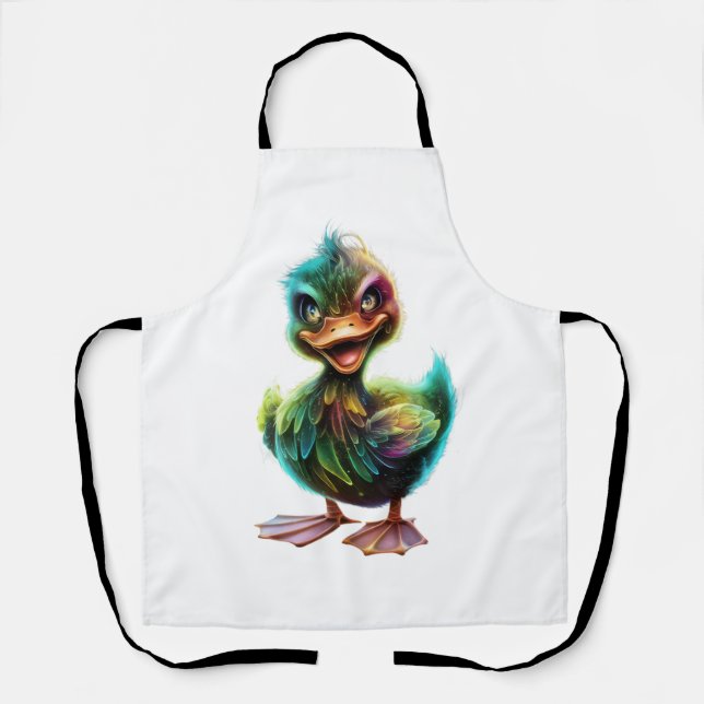 Tablier Canard heureux. (Recto)