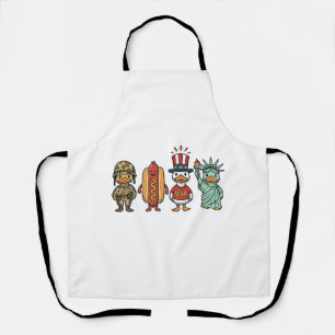 Tablier Canard patriotique et chemise vectorielle vintage