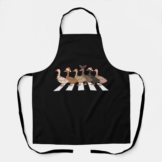 Tablier Canards de Noël Drôles Animaux Cadeau de Noël pour (Recto)