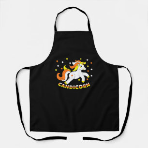 Tablier Candicorne Cute Unicorn Halloween Candy Corn Funny