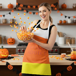 Tablier Candy Corn Addict Funny Halloween Apron