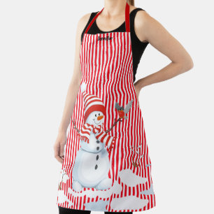 Tablier Candy Stripe Noël Vacances Cadeau personnalisé