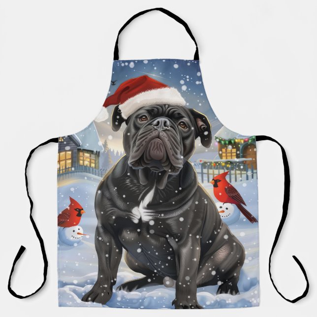 Tablier Cane Corso Winter Wonderland Noël Joie (Recto)