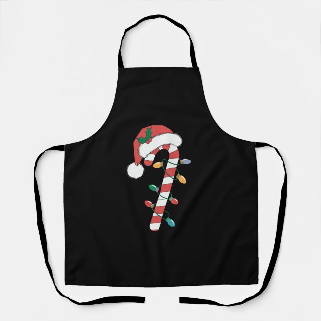 Tablier Canne de Noël Candy Santa Xmas Enfants  (Recto)