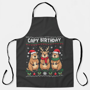Tablier Capy Anniversaire Vilain Chant de Noël Capybara